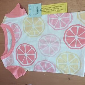 Pink Lemons Pattern Shirt Size 2T New With Tags